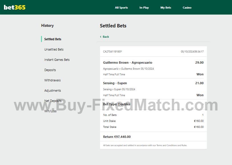 buy fixed match